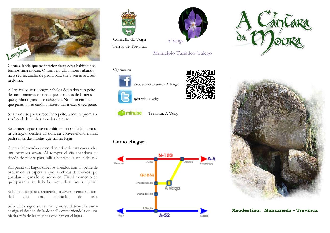 A Cántara da Moura – bloques de granito glaciar y entrada a la ruta